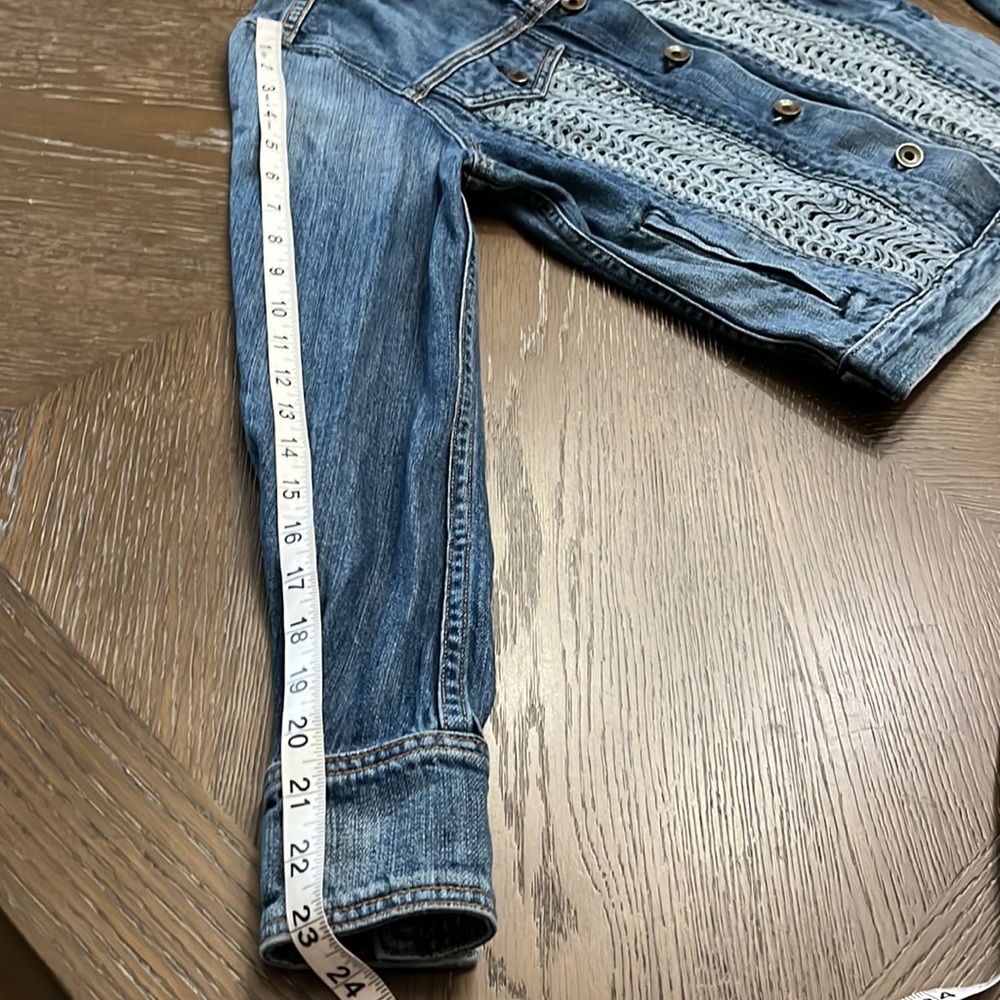 Rag & bone blue denim with crochet jean jacket - Picture 16 of 17